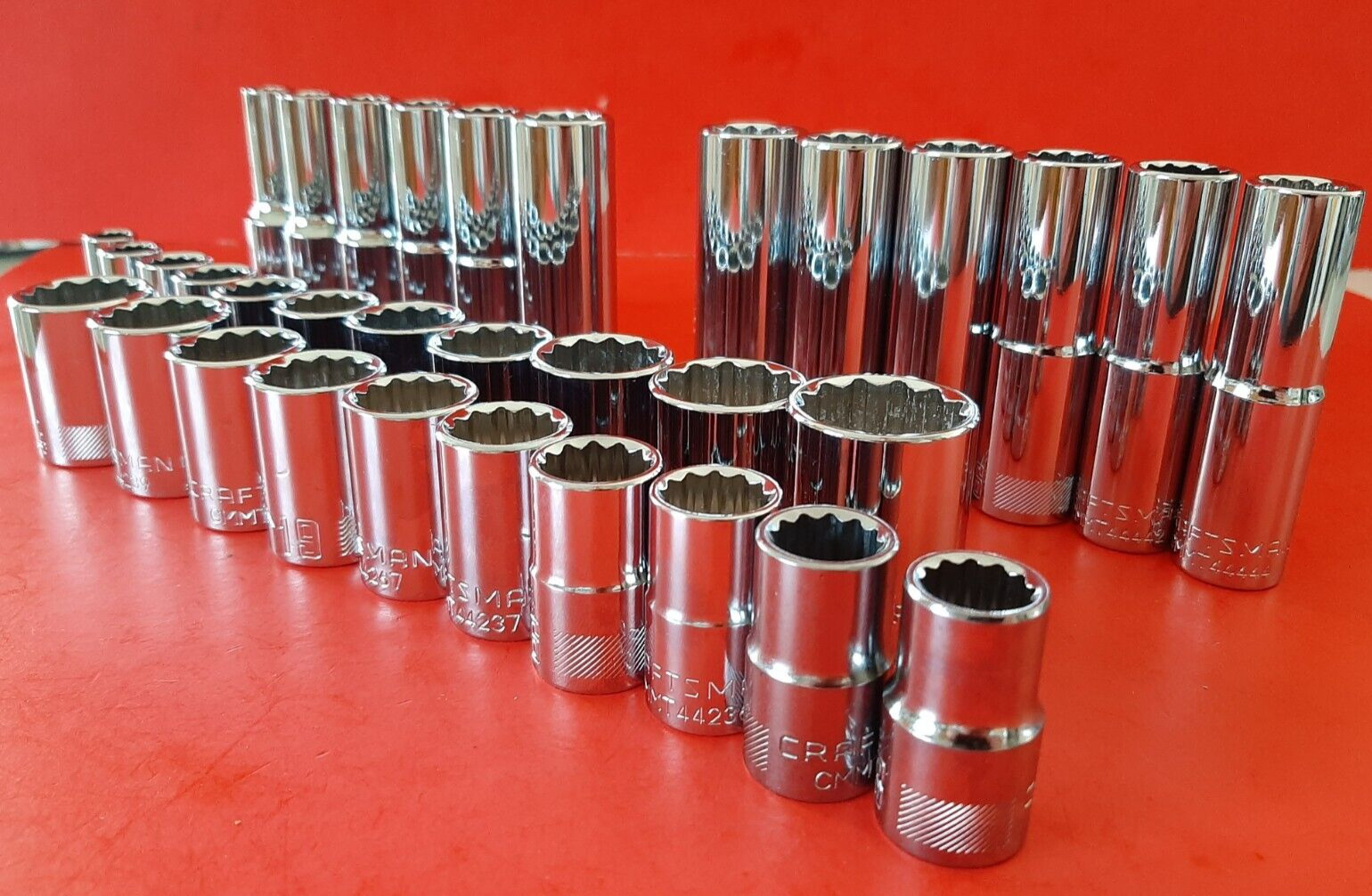NEW CRAFTSMAN 33pc Shallow & Deep 1/2″ Drive SAE + METRIC 12pt Point Socket Set