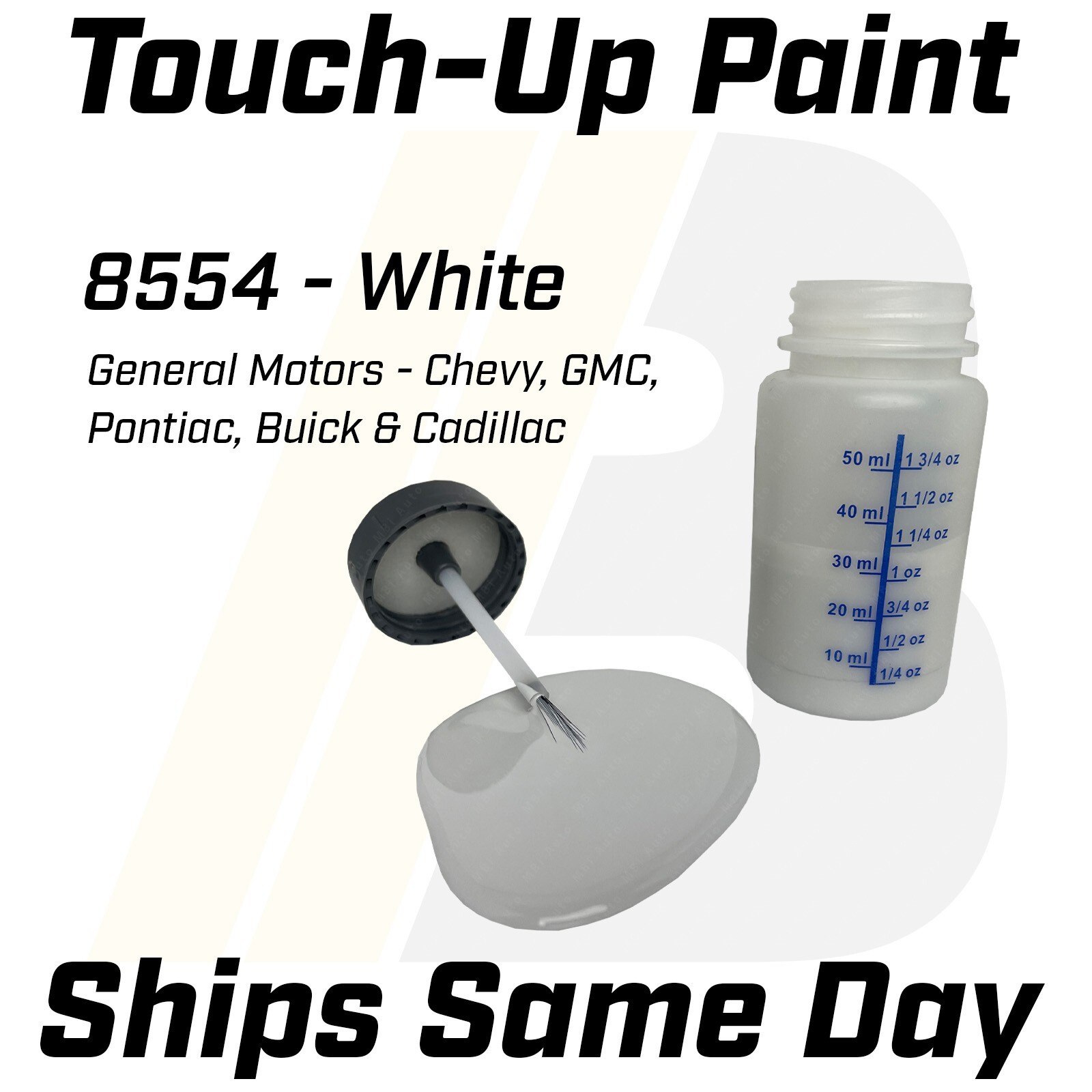8554 – 1 Oz Touch Up Paint Kit w/ Brush for GM Chevy GMC Pontiac Buick Cadillac