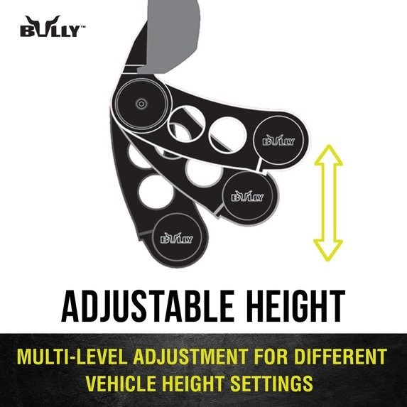 1x Side Step Black Anodized Aluminum Bracket 3″ Stainless Steel Tube Adjustable