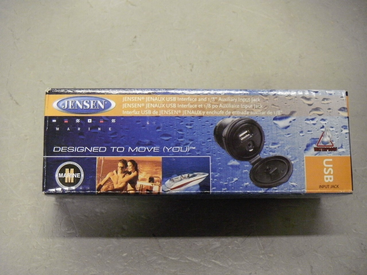 Jensen Jenaux Waterproof USB Interface + 1/8″ Auxiliary Input Jack Marine
