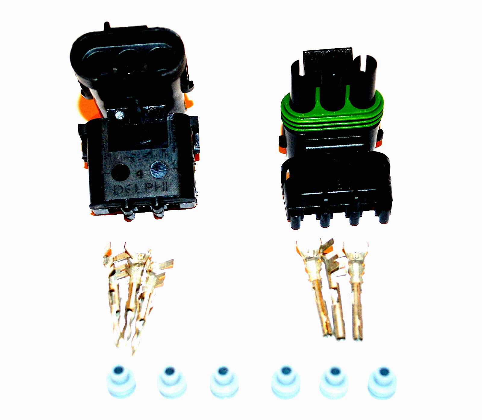 DELPHI WEATHER PACK 3 PIN – CONDUCTOR CONNECTOR KIT 16-14 WS – 10 SETS