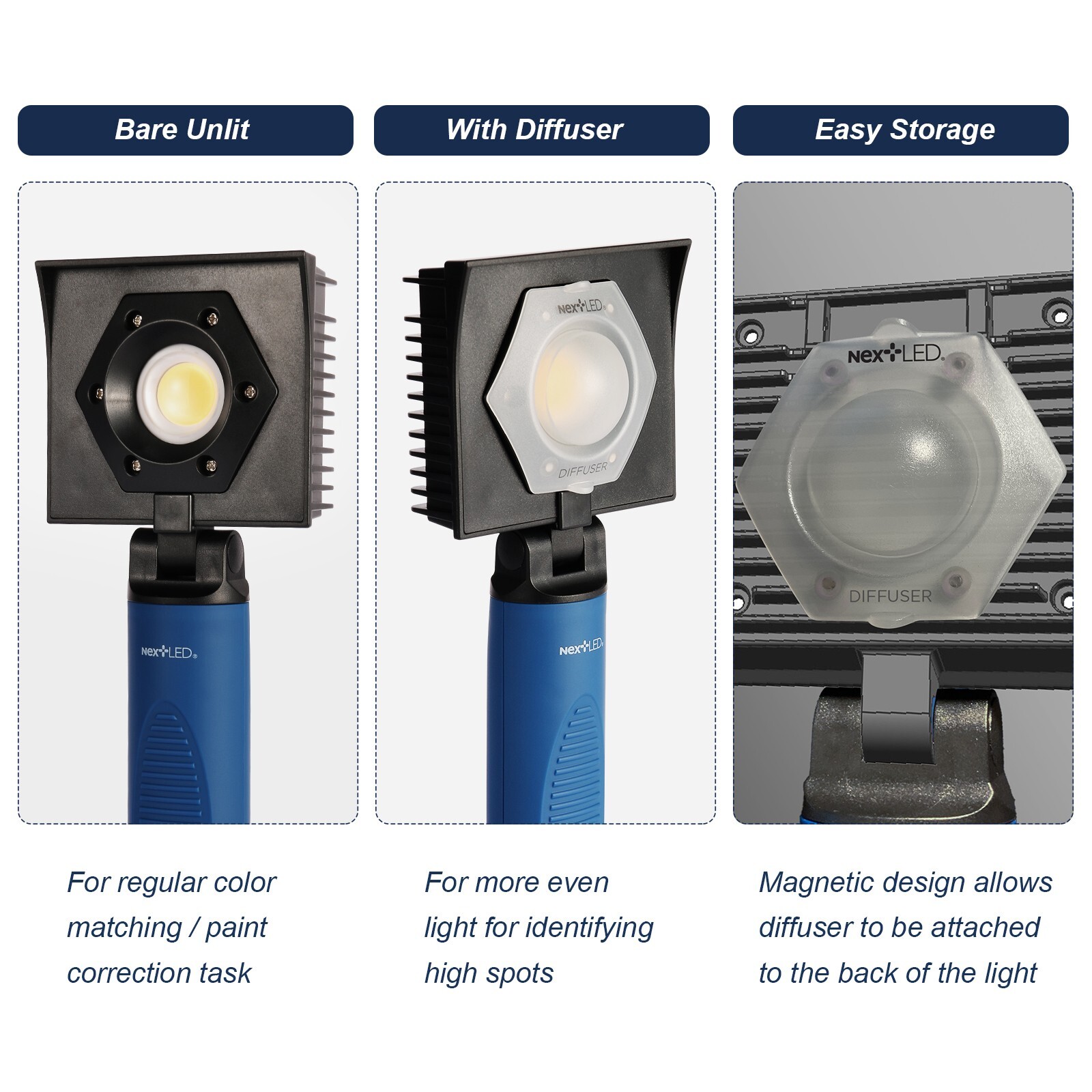 NextLED NT-V3505 Rechargeable Ceramic Coating Application Light, CRI 95, 1000 LM