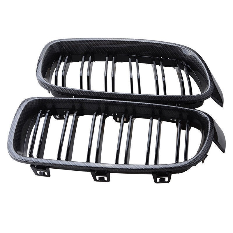 Carbon Fiber Black Front Kidney Grille For BMW 3 Series F30 F31 M3 Style 2012-18
