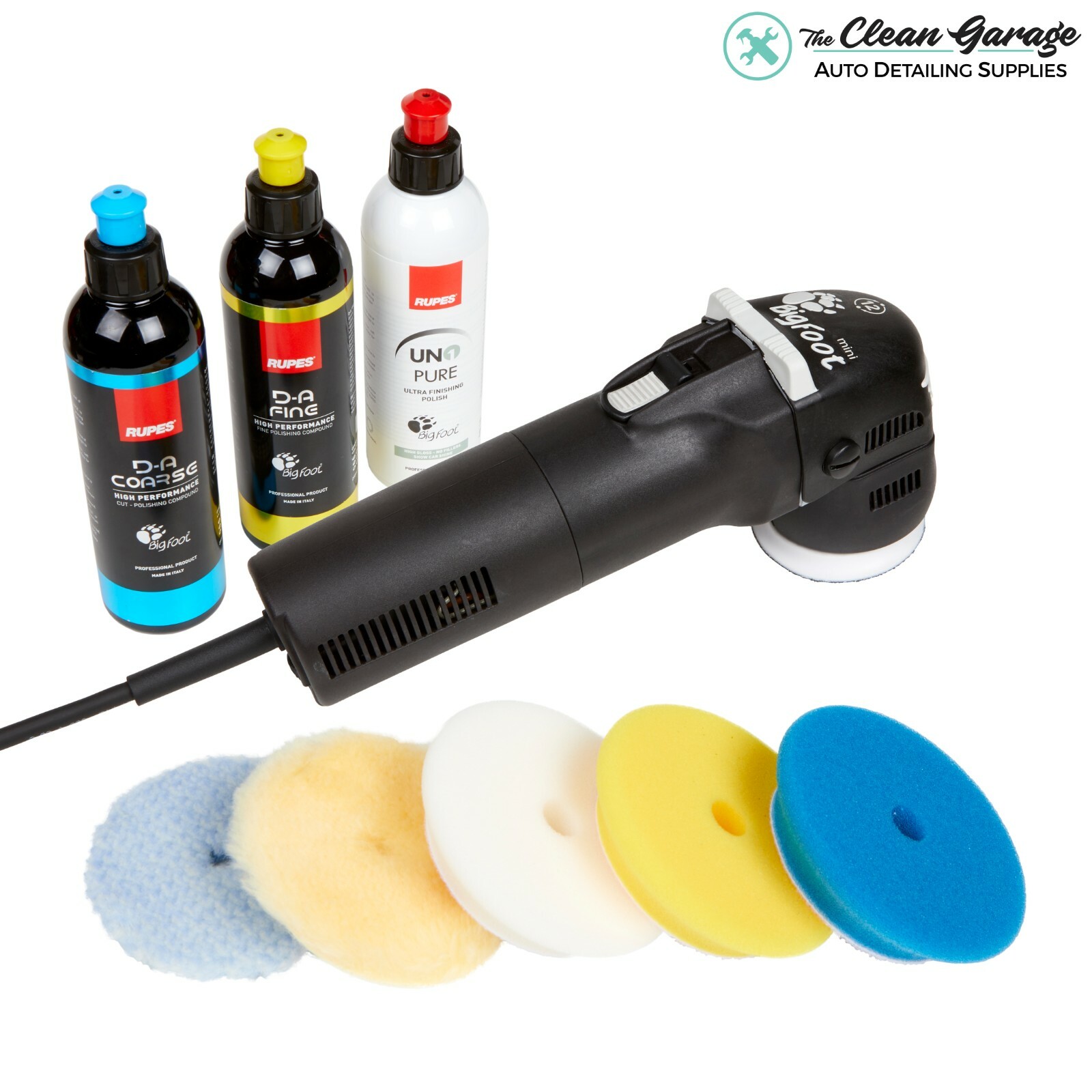 Rupes BigFoot LHR75E Mini Random Orbital Polisher Combo Kit 1 – 12mm Buffer