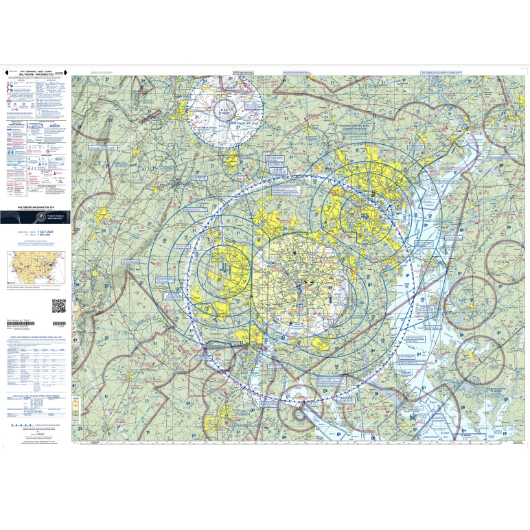 FAA Chart: VFR TAC Chart Balt/Washington – Always Current – Select Cycle Dates