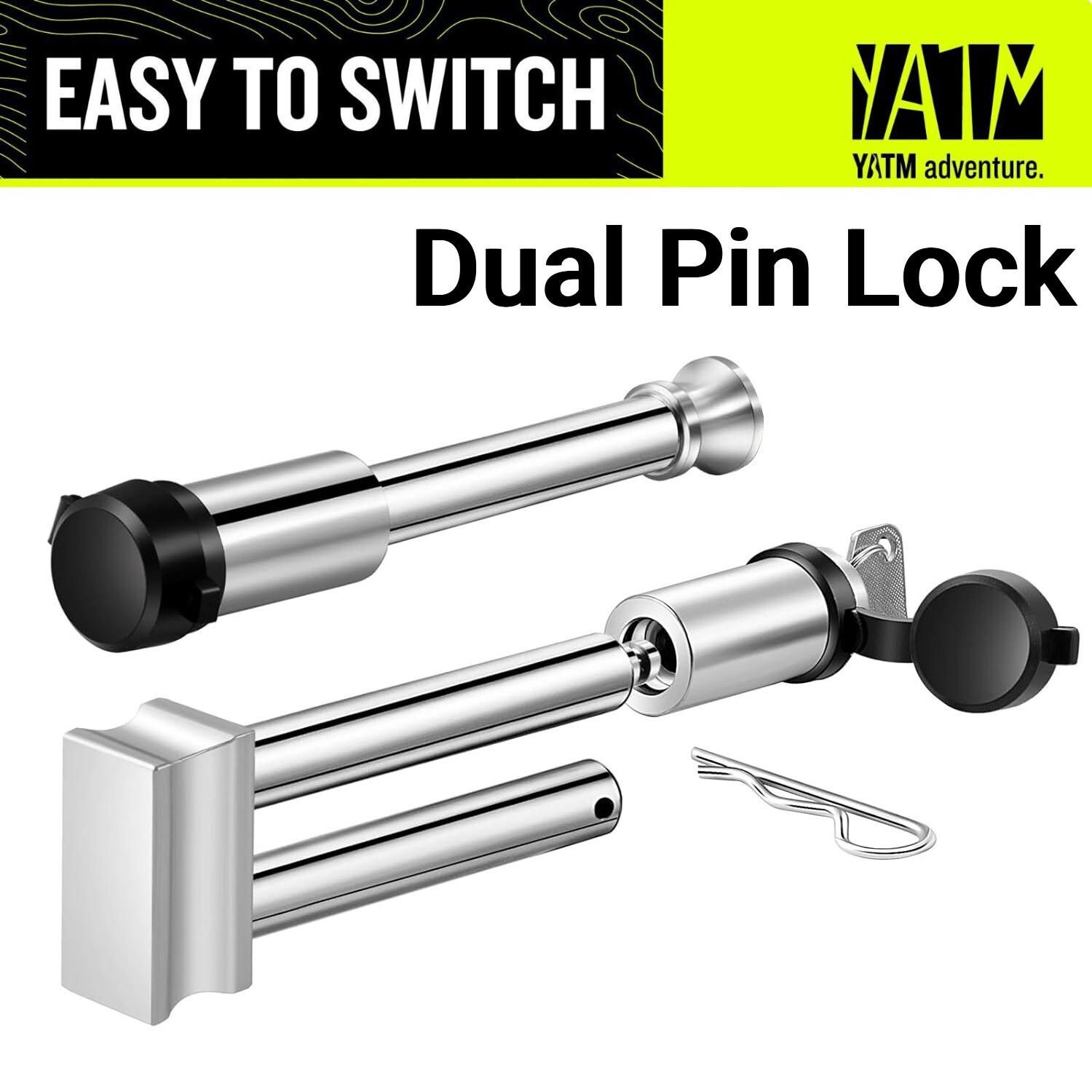 Trailer Hitch Pin, Drop Hitch Pin, Only Fits YATM Trailer Hitch