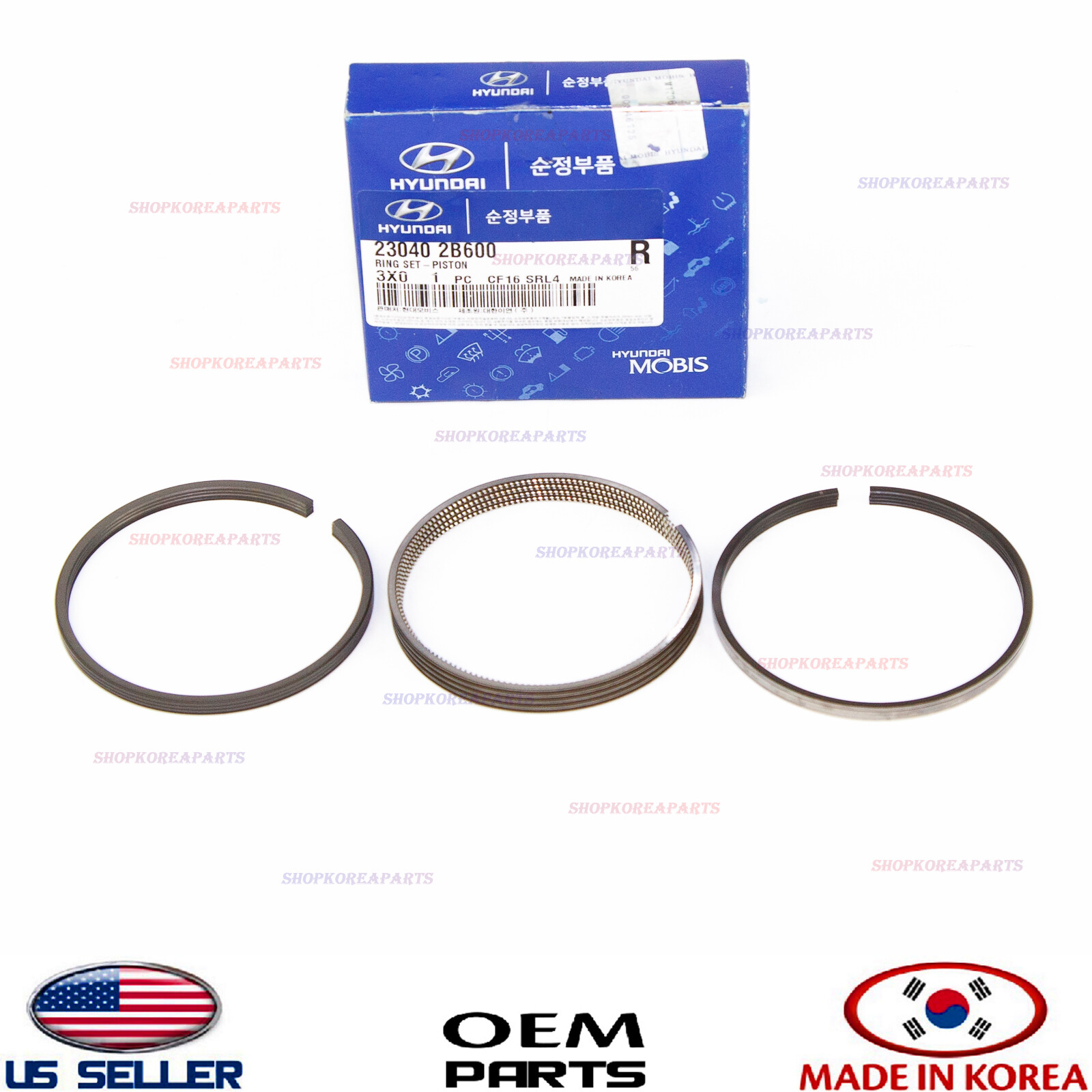 Genuine Engine Piston Ring SET STD-A OEM ACCENT VELOSTER KIA RIO 1.6L 2012-2017