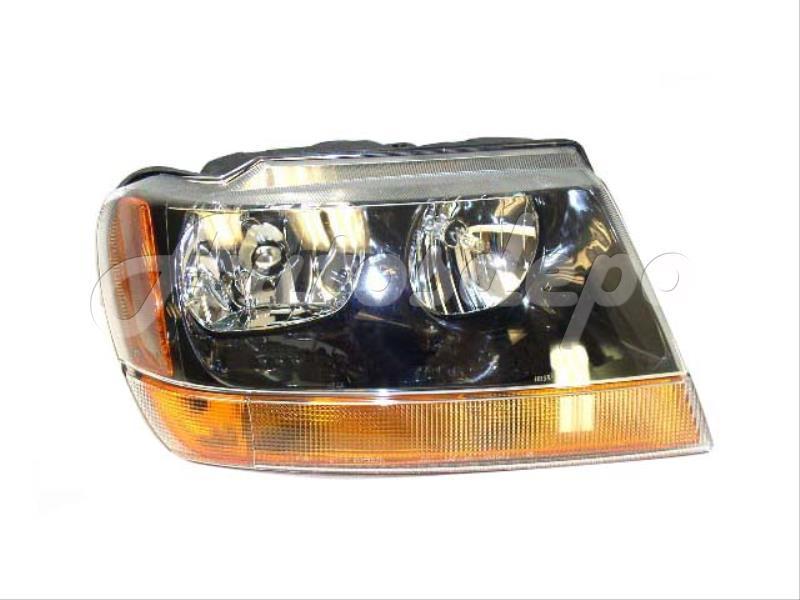 FOR 1999-2002 JEEP GRAND CHEROKEE LAREDO SPORT MODEL HEADLIGHT W/ BULB WIRED SET