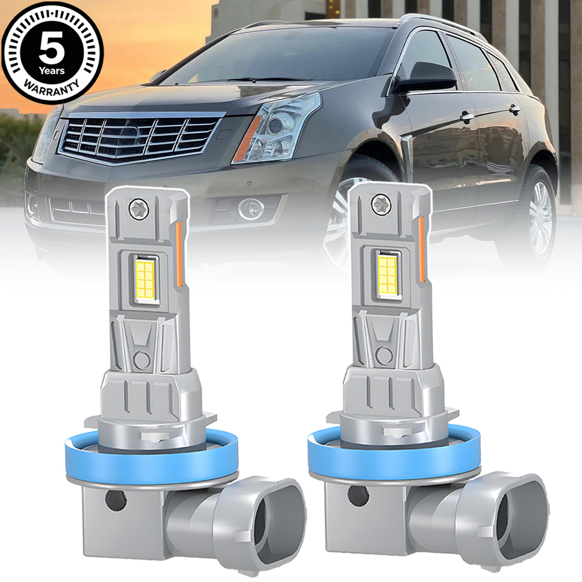 2× LED Headlight Bulbs 6000K 12000lm White Low Beam For Cadillac SRX 2010-2016