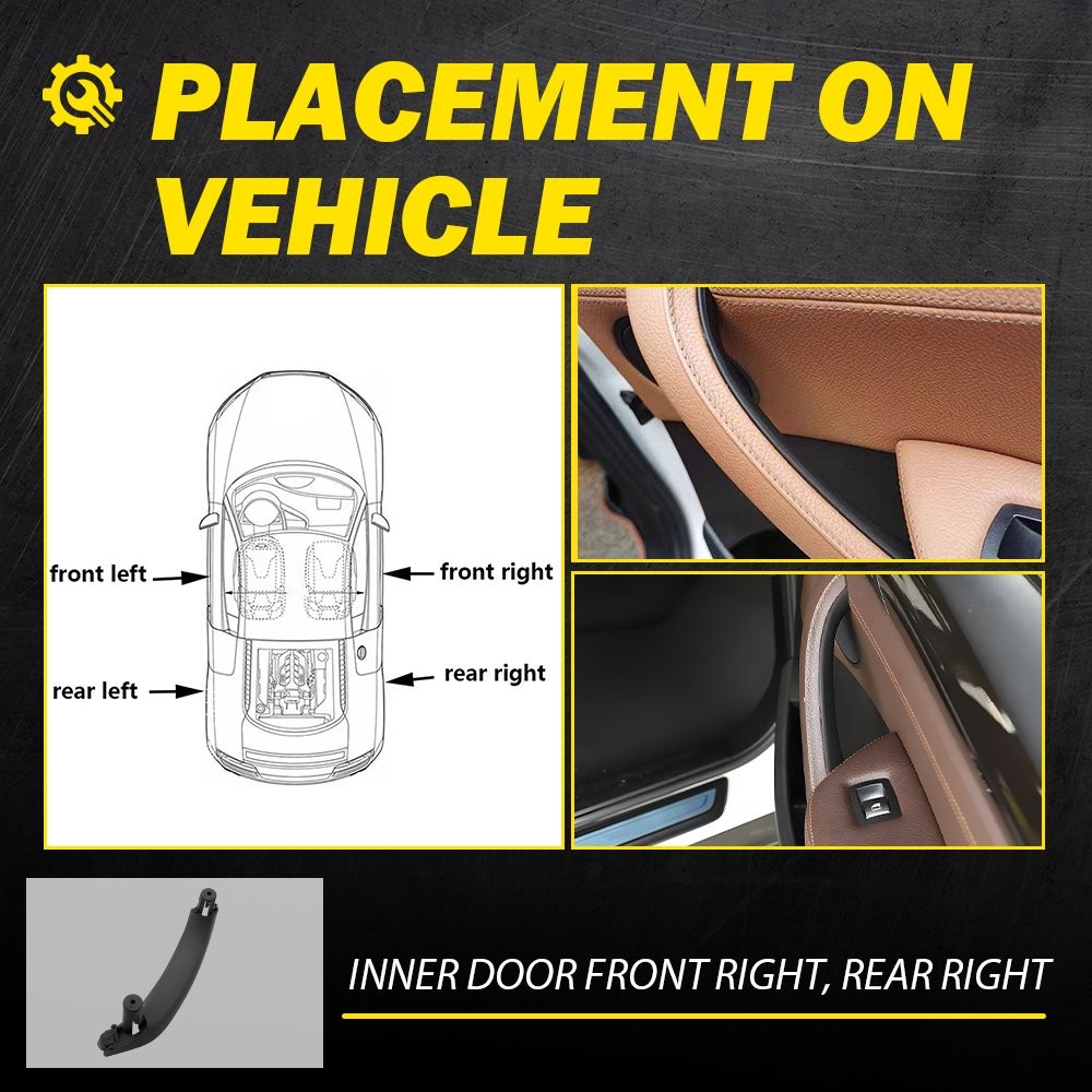 Passenger Black Interior Door Pull Handle Panel for BMW F25 X3 F26 X4 2011-17 EA