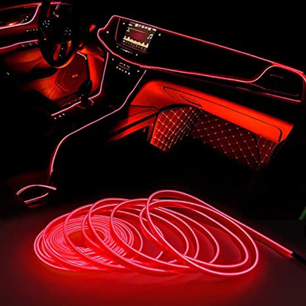 5M LED Car Interior Atmosphere Decorative Wire Strip Light Accessories Lamp D%