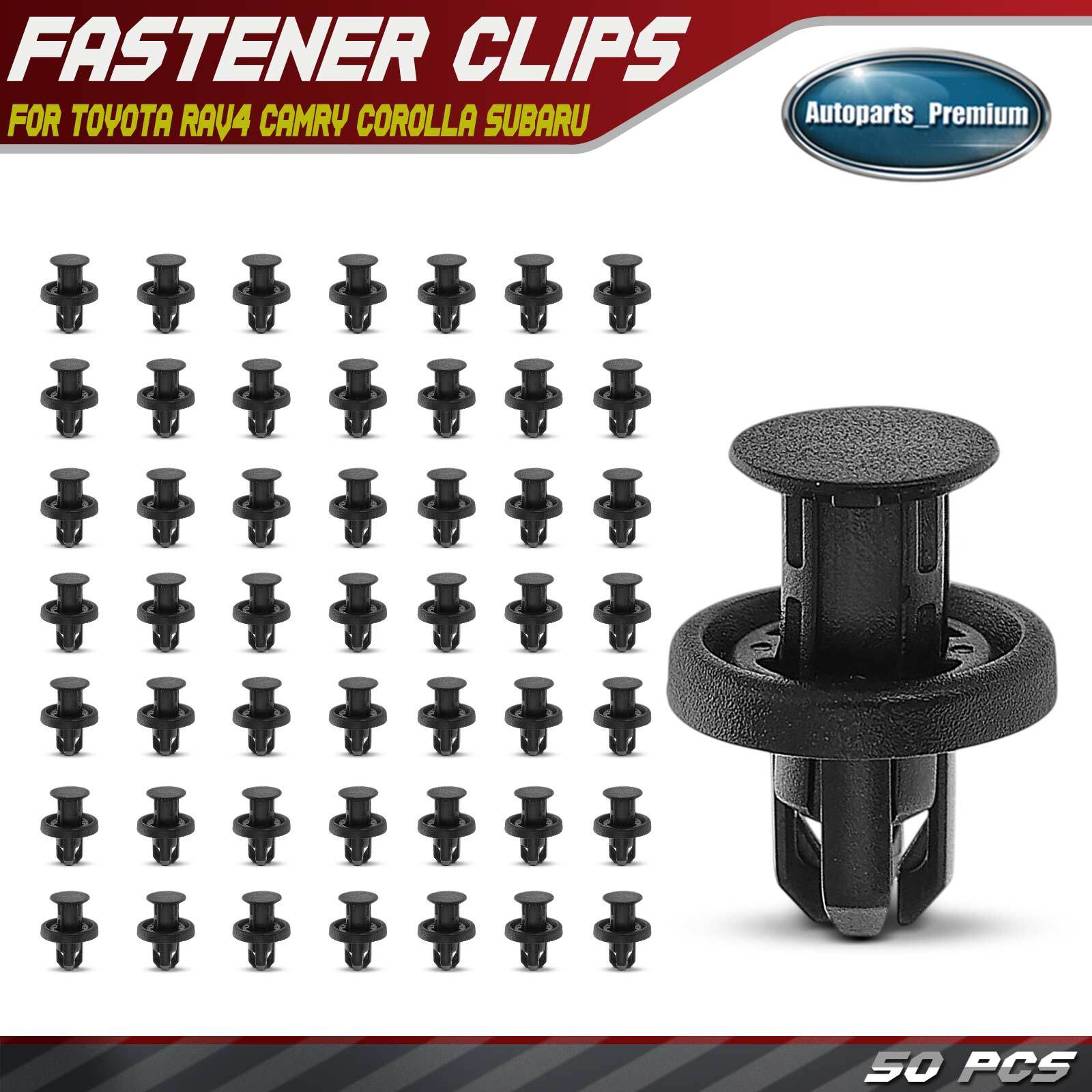 50Pcs 10mm Nylon Fender Apron & Interior Trim Retainer Clips for Toyota Scion