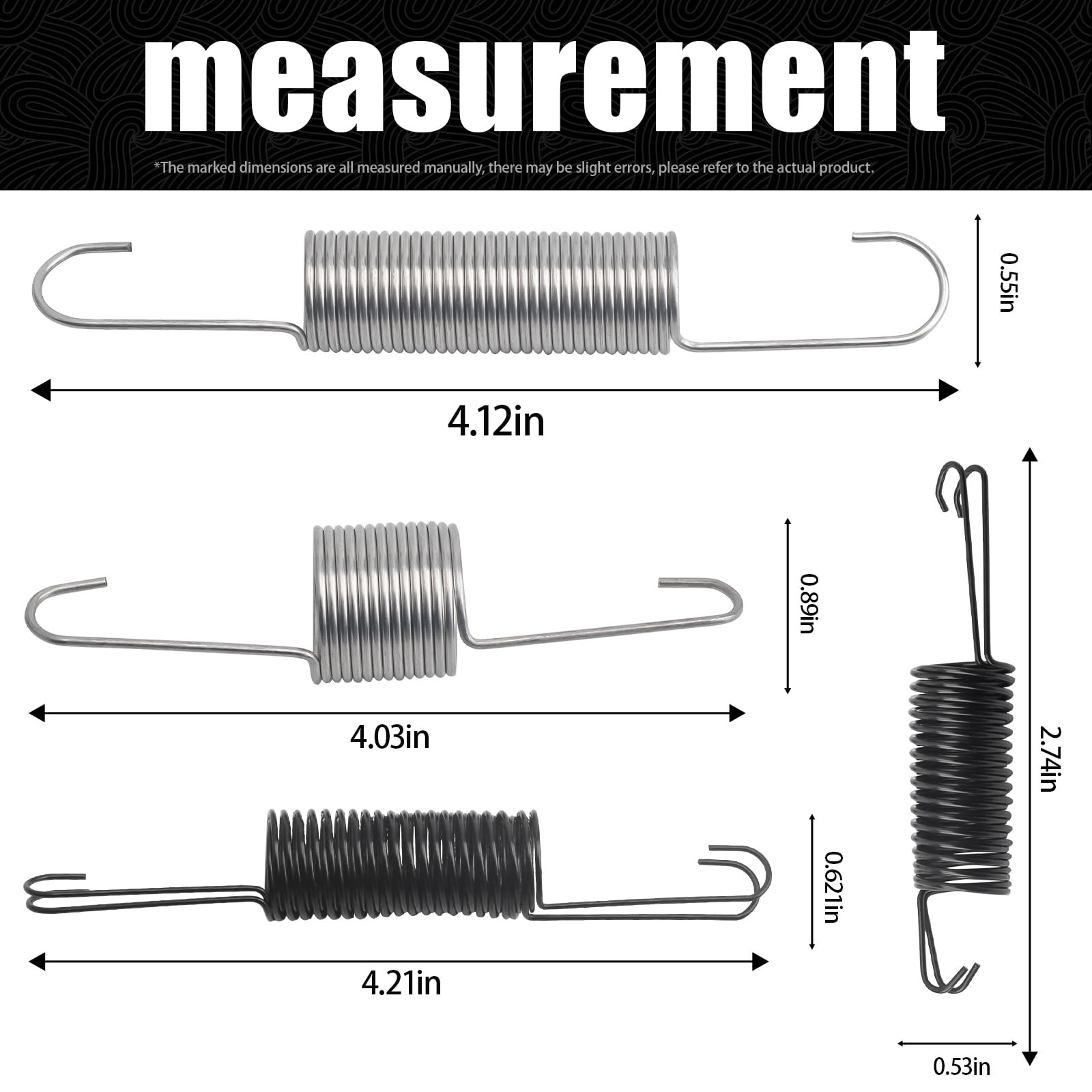 59207 Throttle Return Spring Assortment, Universal Carburetor Return Dual Spring