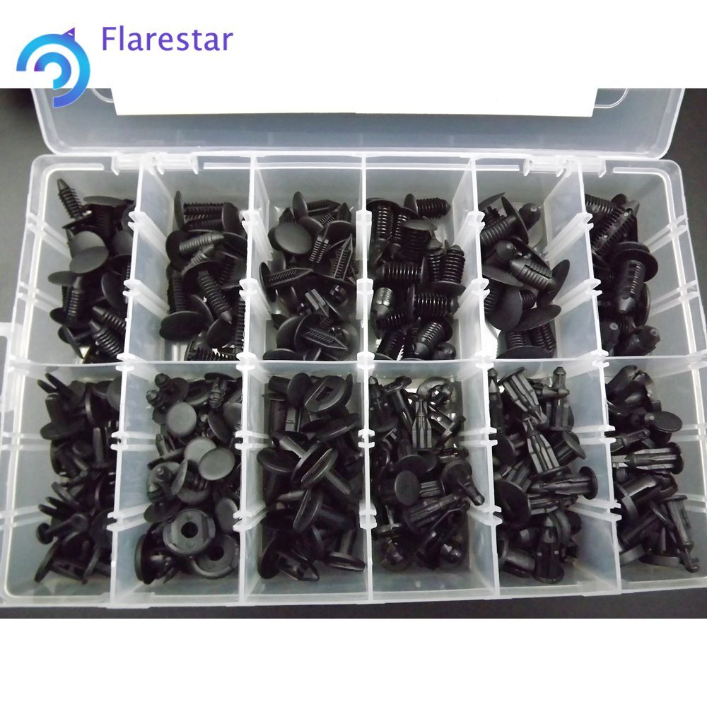 192Pcs Auto Push Clips Retainer Assortment Kit Car Shield Pin Rivet Fasteners