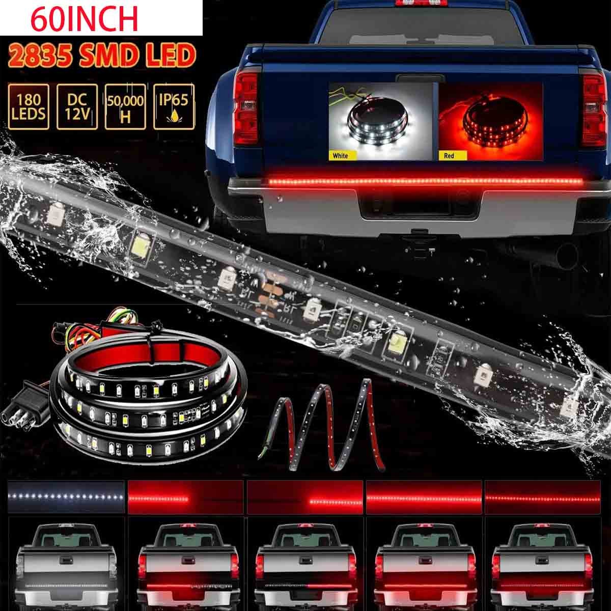 60″ LED Waterproof Tailgate Light Bar Truck Brake Reverse Turn Signal Strip Lamp