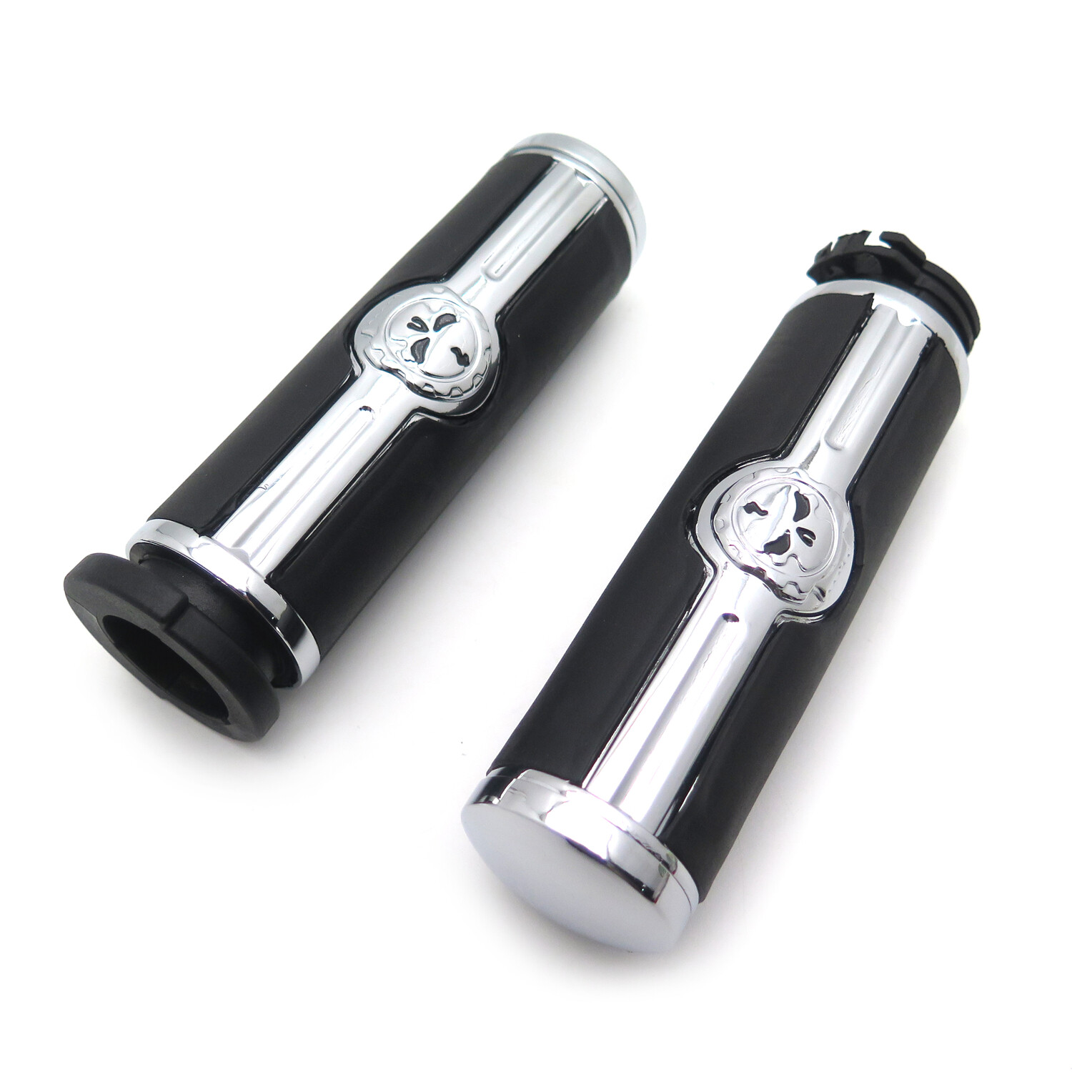 Skull 1″ Hand grips For Harley Davidson 1996-later VRSC XL XR Dyna Softail