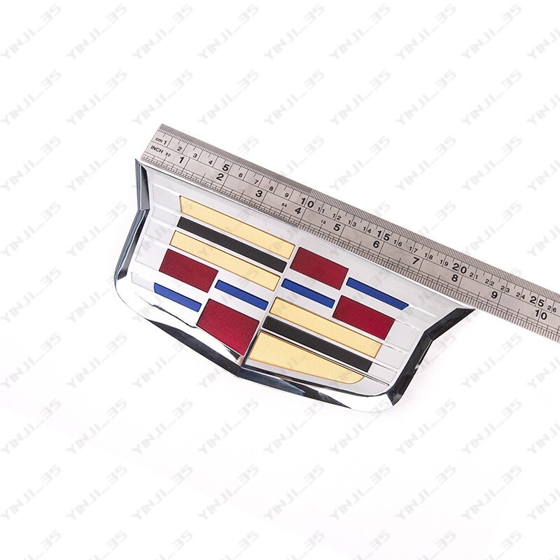 2PCS Silver Color Cadillac Logo Car Front&Rear Badge Emblem for XTS CT6 XT5 ATS