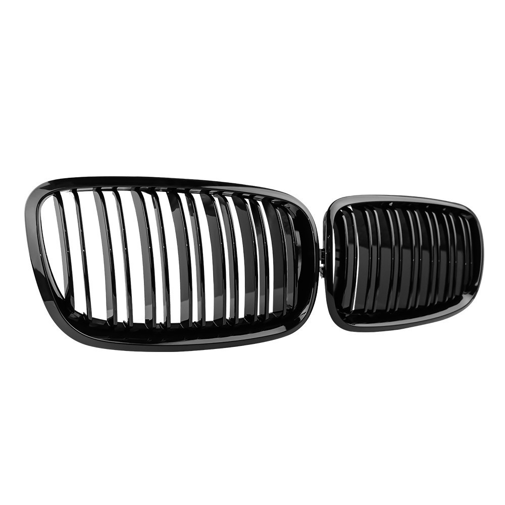Gloss Black For BMW X5 E70 X6 E71 2007-2013 Dual Slats Front Kidney Grille Grill