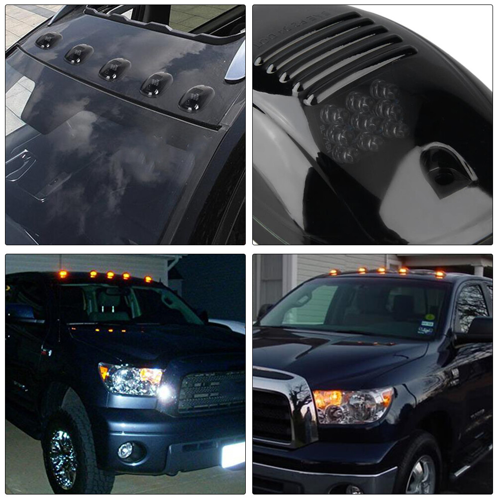 5PC LED Top Cab Marker Roof lights Amber For GMC Sierra 1500 2500 3500 2000-2024