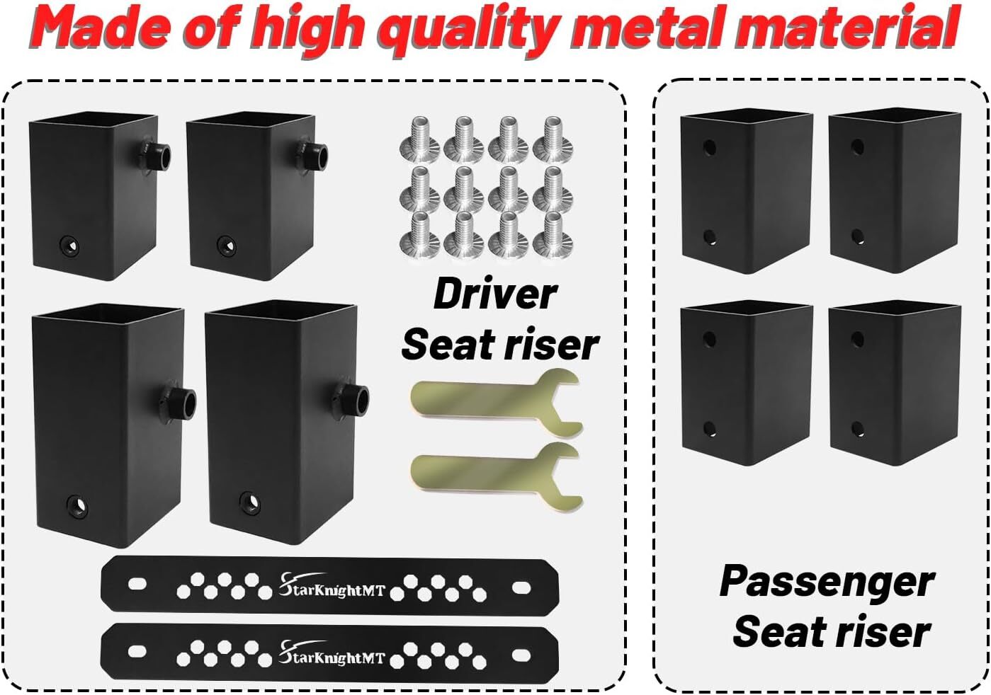 Heavy Duty Metal Seat Riser for Polaris RZR PRO XP 2020-2023/RZR PRO R 2022-2023