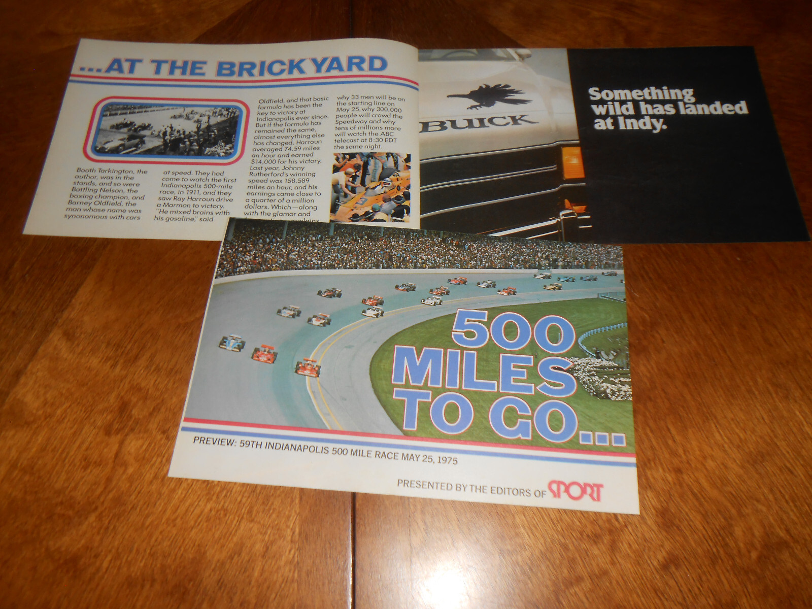 1975 BUICK INDY 500 PACE CAR BROCHURE / ’75 SALES CATALOG PROMO