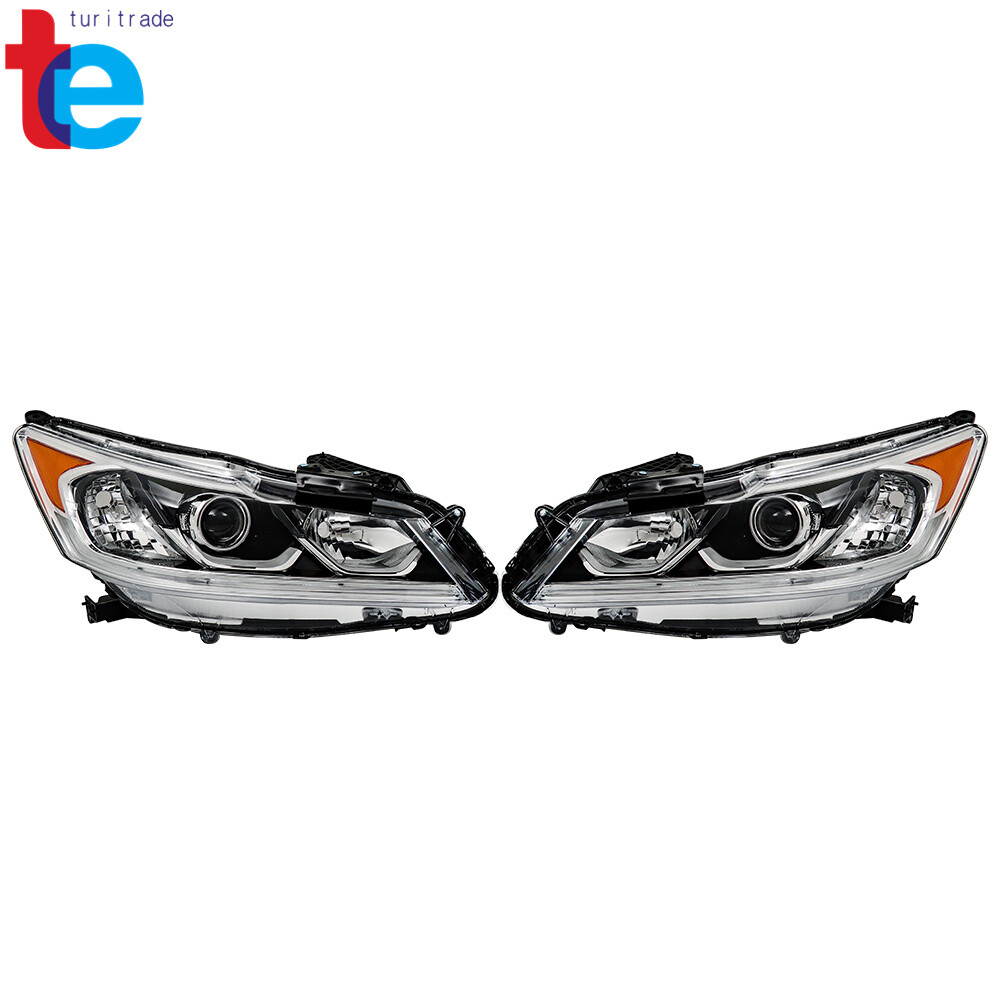 For 2016-2017 Honda Accord EX EX-L Sport Headlamps Assembly W/LED DRL RH+LH 2PCS