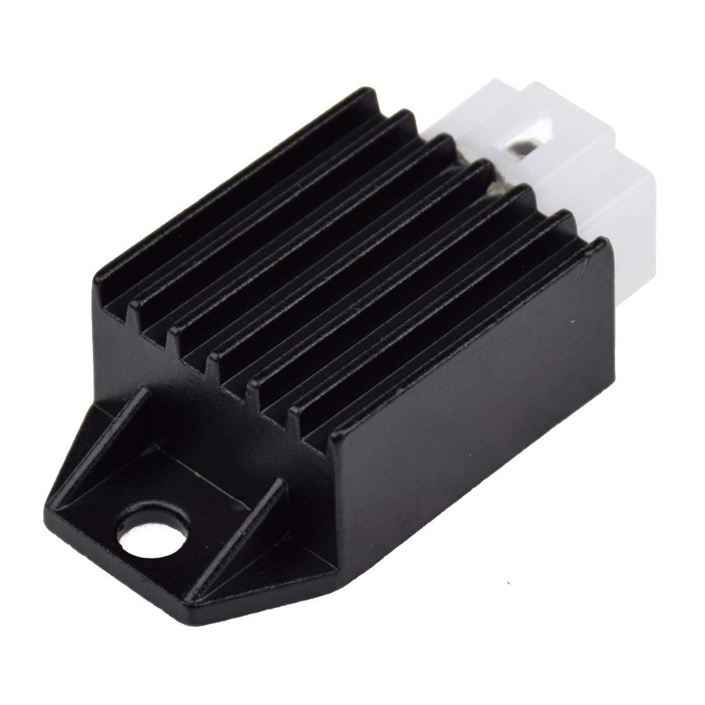 HIAORS Voltage Regulator Rectifier 4 Pin for Tao ATA-110 Medium, black