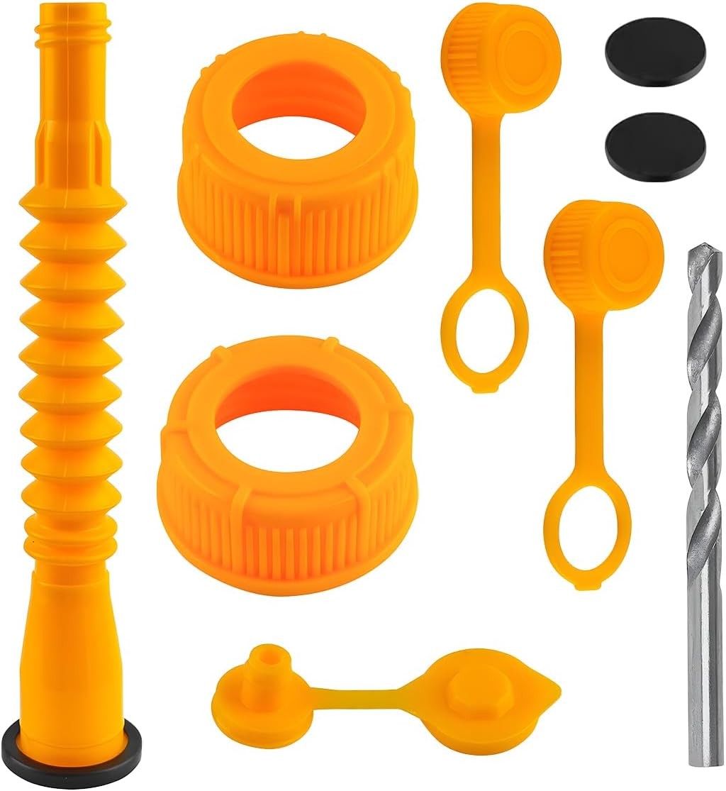 Car Gas Can Spout Flexible Nozzle and Vent Cap 1/2/5/10 Gallon TanksColor: 1Kit