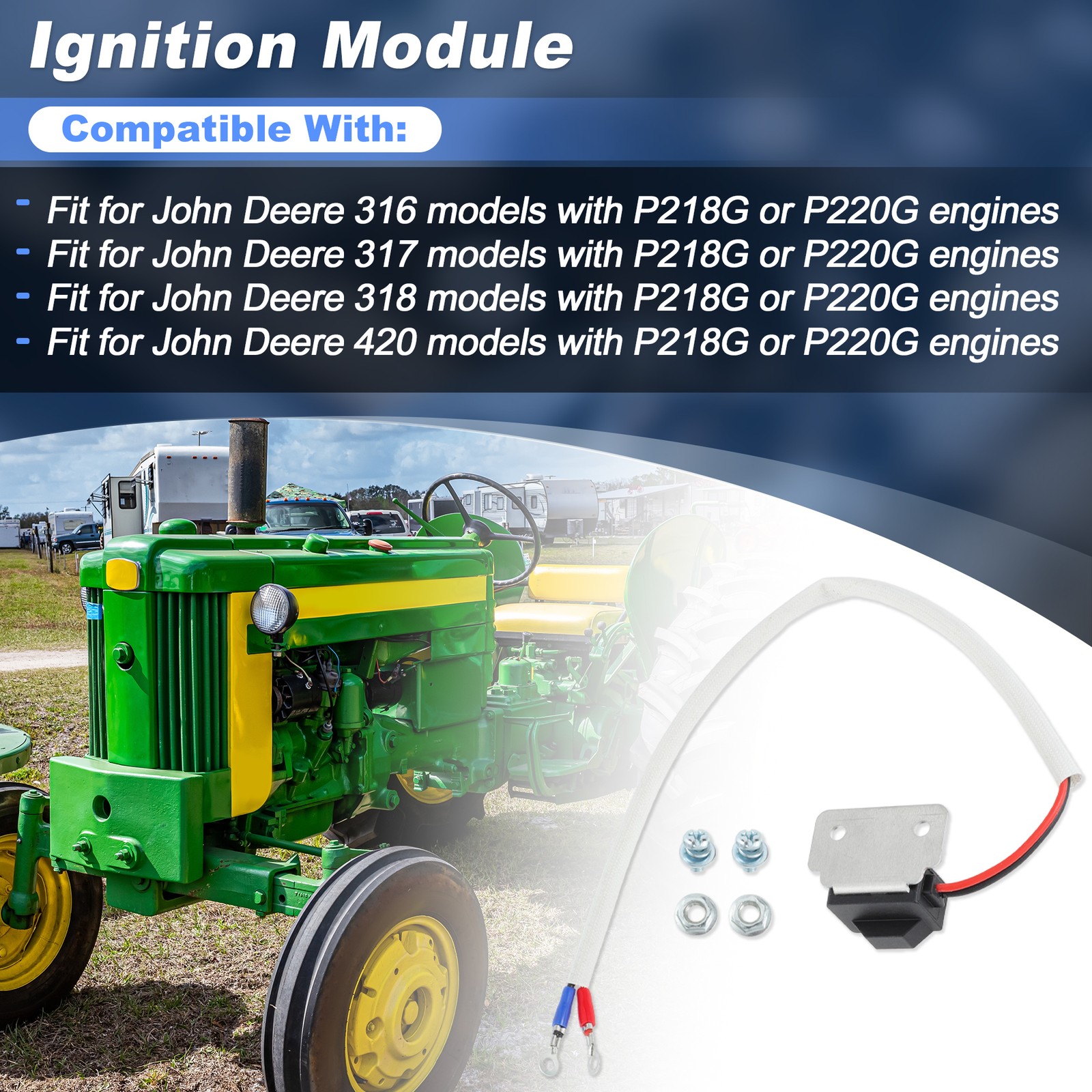 1660821 Ignition Module for John Deere 316 317 318 420 with P218G P220G Engines