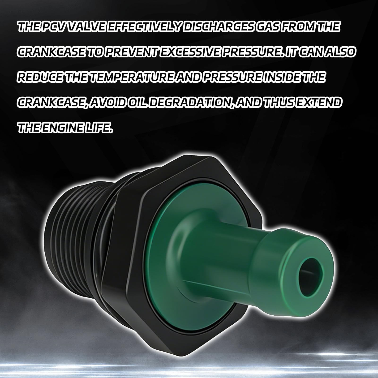UQWU PCV Valve, Pcv Valve Replacement OEM 1.57 x 0.99 x inches, Green