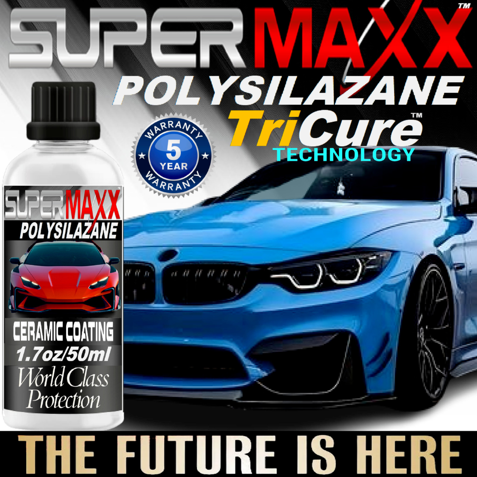 CERAMIC CAR COATING TRICURE TECHNOLOGY HIGH GLOSS “NANO 9H PAINT PROTECTION -KIT