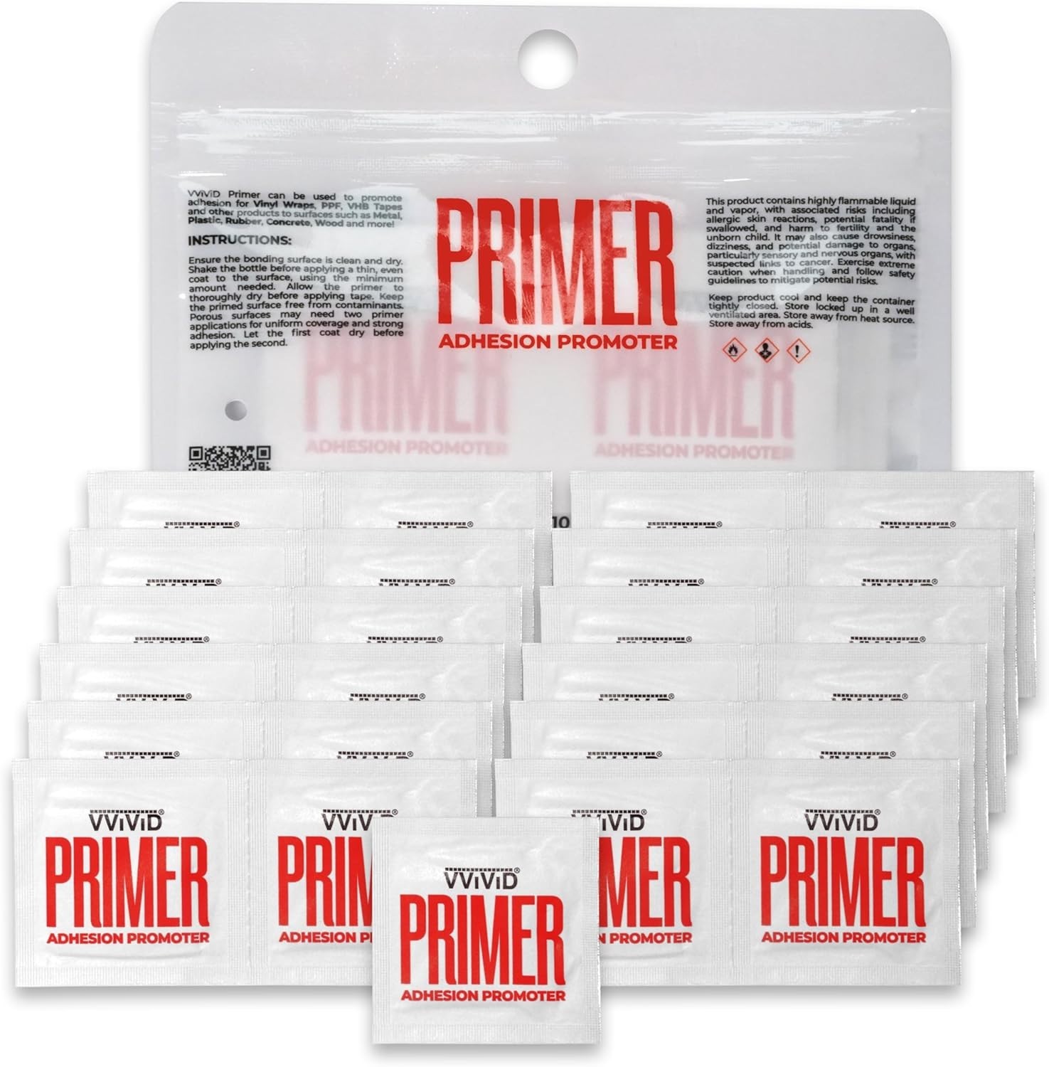 Multi-Surface Adhesive Promoter Wipes – 25 Pack for Quick and Clean Application