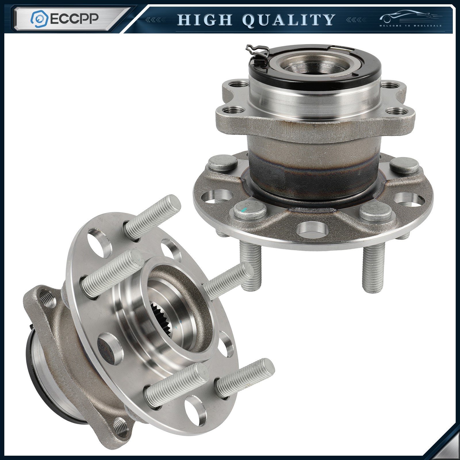 2 Pcs Wheel Hub Bearings Assembly Rear For Mitsubishi Outlander Lancer AWD Only