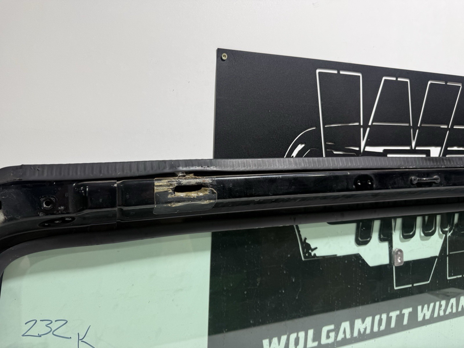 Windshield Frame Panel BLACK PX8 + FREE Windshield GLASS 97-02 Jeep TJ Wrangler