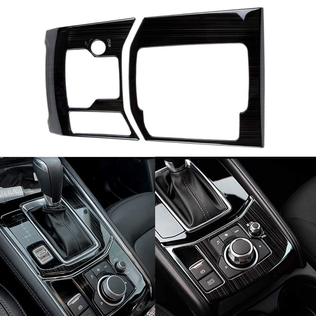 Black For 2017-2025 Mazda CX5 Accessories Gear Shift Console Panel Cover Trim