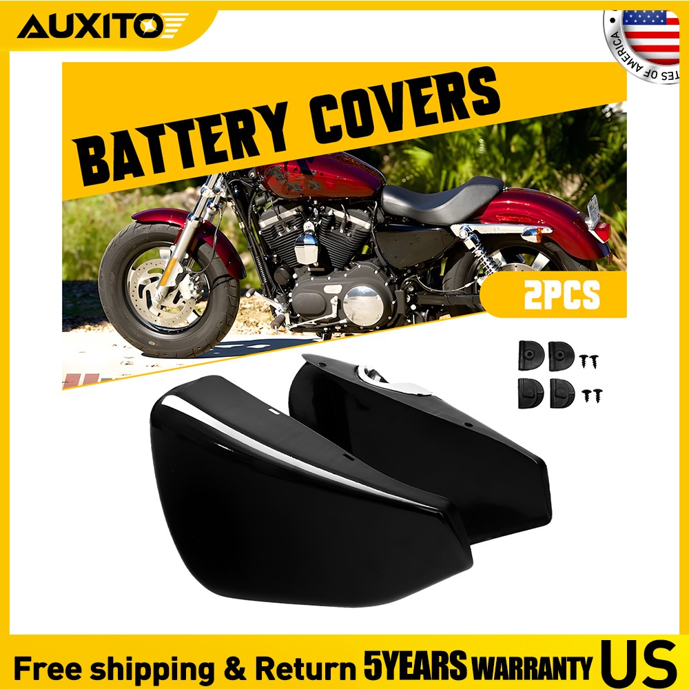 Battery Side Covers Left Right For Harley Sportster XL1200 XL883 Iron 883 14-22