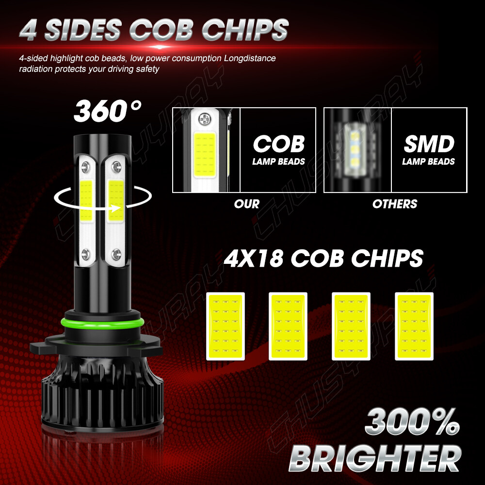 For Dodge Intrepid 1998-2004 6x Combo LED Hi/Lo Beam Headlight Fog Light Bulbs