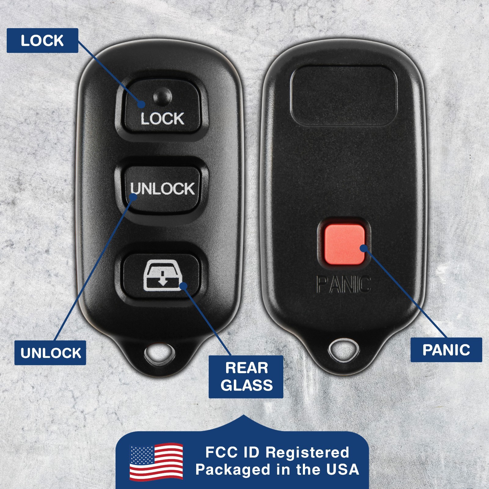 2X Replacement Keyless Entry Remote Control Key Fob for 2002-2007 Toyota 4Runner