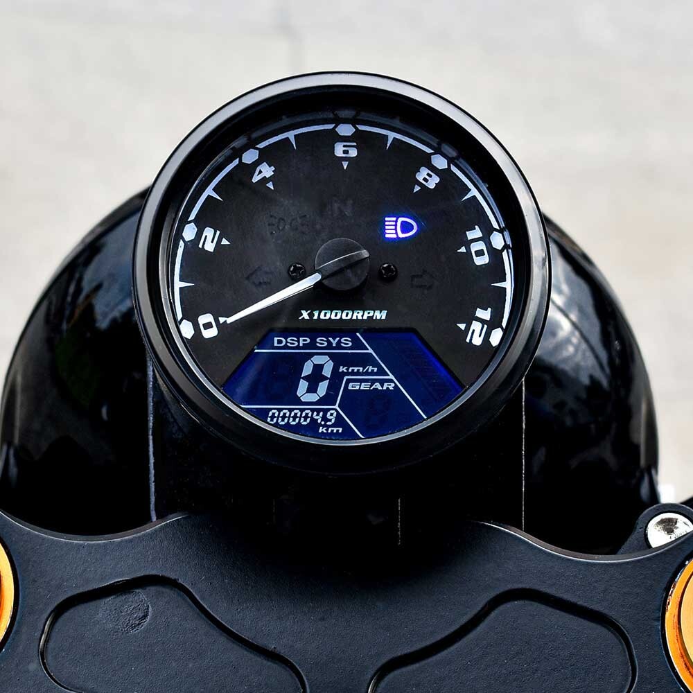 Digital Gauge Motorcycle Speedometer/Tachometer/Odometer MPH KM/H Universal