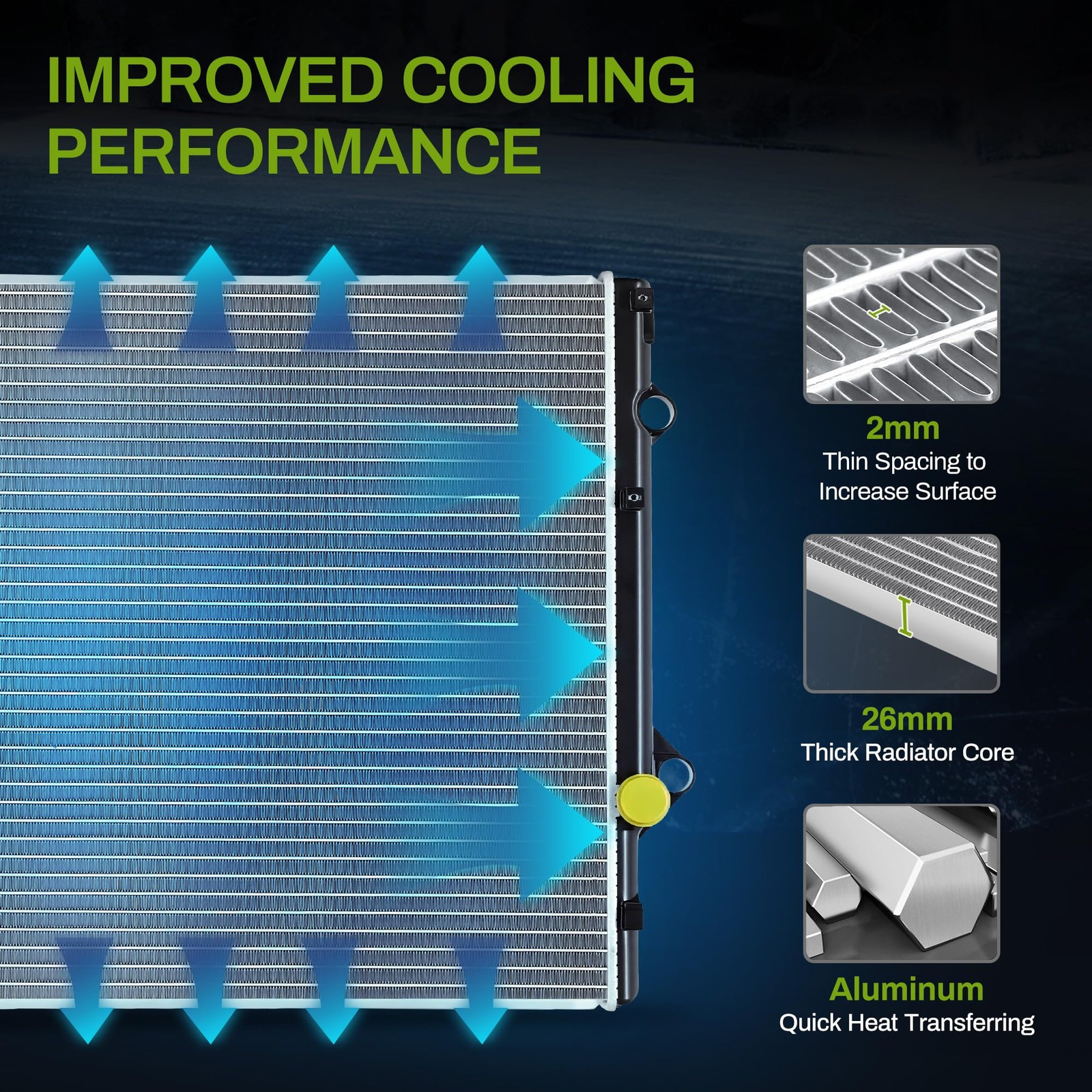 AUTOSAVER88 Radiator Compatible with 2010-2023 Lexus GX460 V8 4.6L Engine