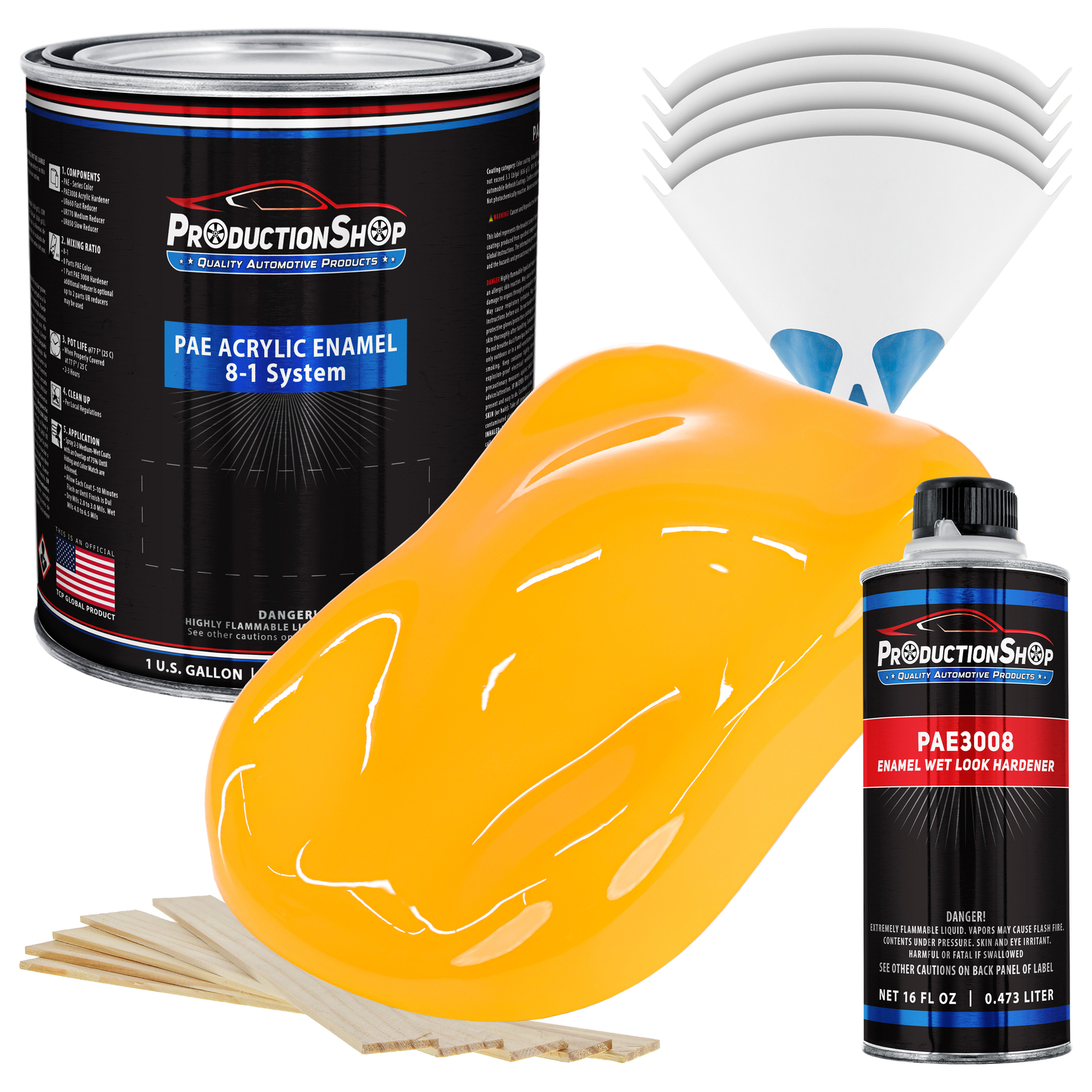 ProductionShop Chrome Yellow Acrylic Enamel Gallon Kit, Auto Paint
