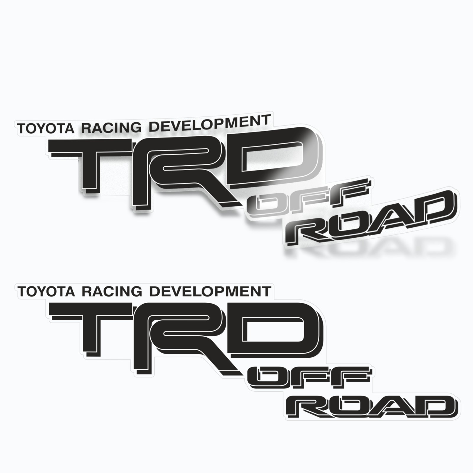 TRD Off Road Stickers Tacoma 4×4 for Tundra Truck (Set of 2 Clear Vinyl Decals)