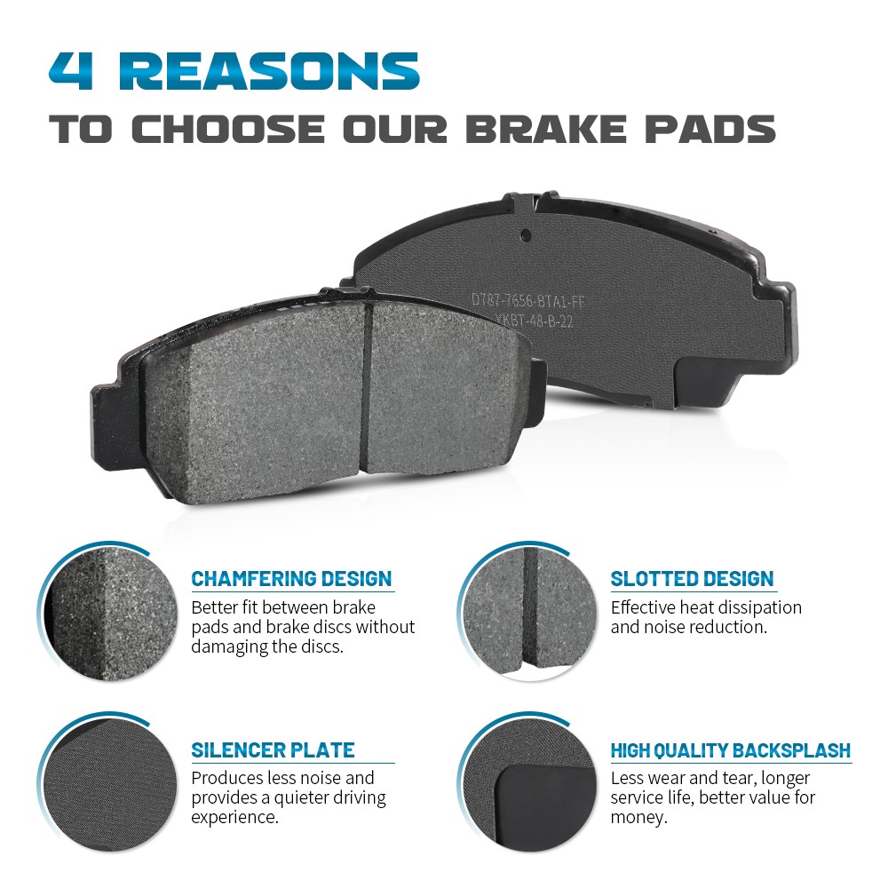 Front Rear Ceramic Brake Pads For Ford Crown Victoria Lincoln Town Car Mercury