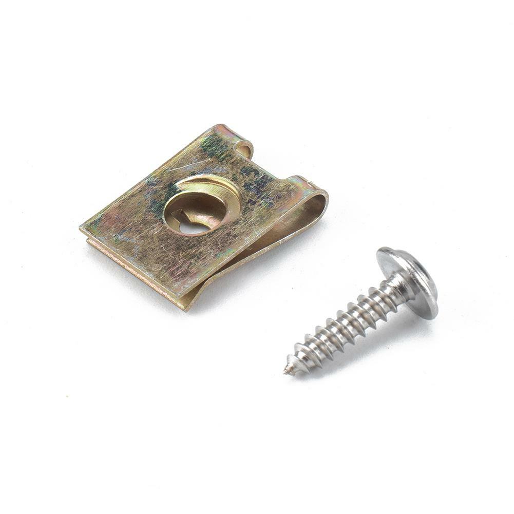 160PCS U Nuts Self Tapping Screw Spire U Clips Fit For Car Body Interior Panels