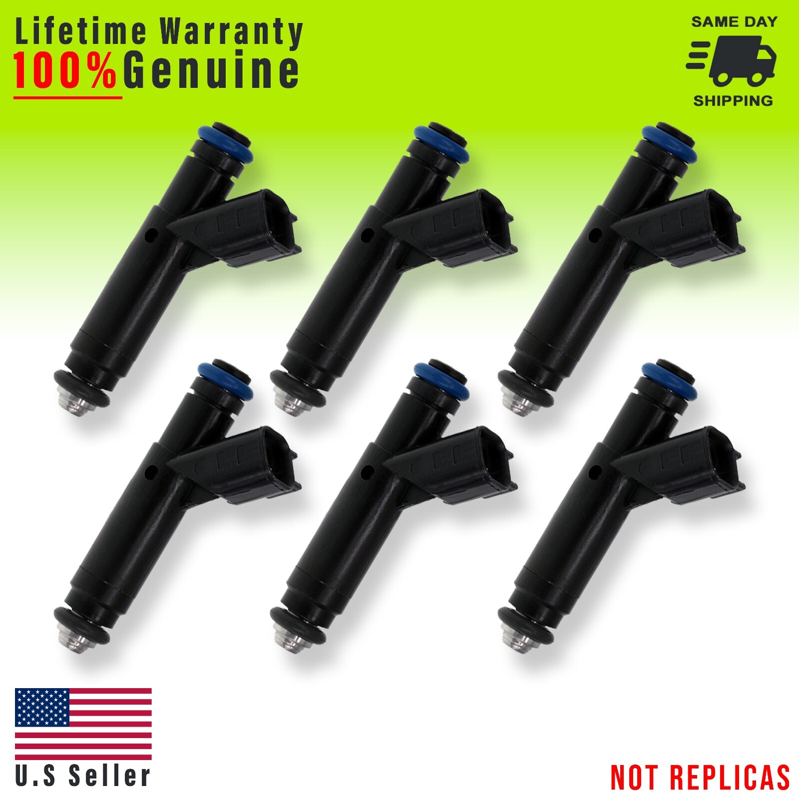 GENUINE FACTORY ORIGINAL Ford 6x Fuel Injectors XF2E-C4B Windstar Mustang V6