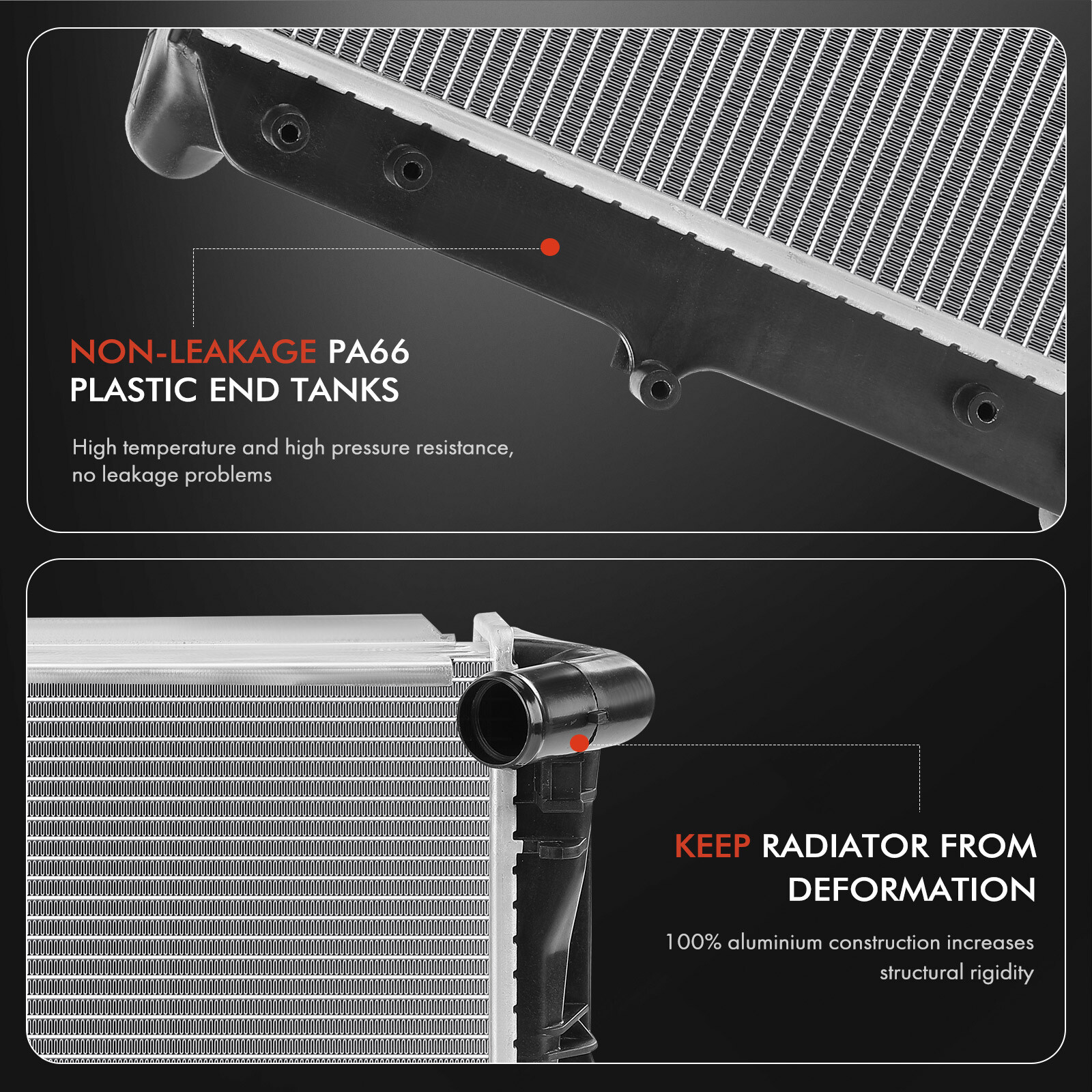 Left or Right Radiator without Oil Cooler for Porsche 911 02-05 Boxster 97-04