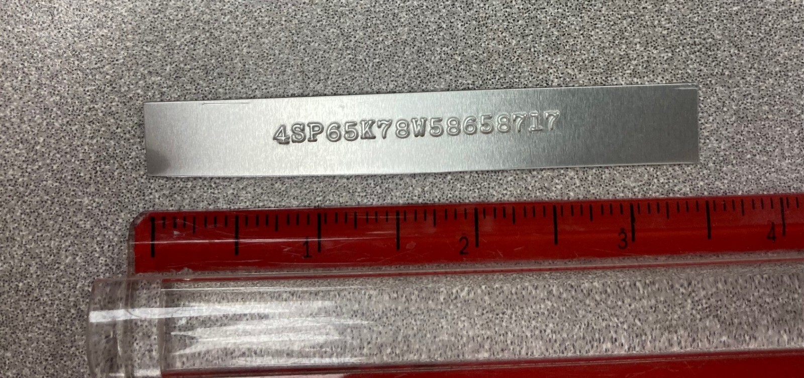 NEW! Metal – Aluminum ID Plate – Dash Board – Equipment Stamped with Your I.D