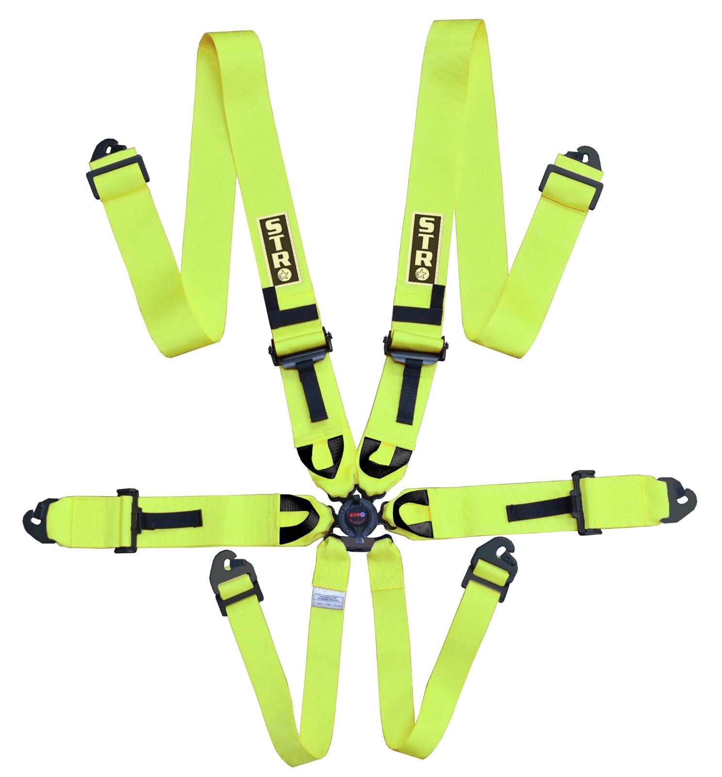 Yellow Fluo 6-Point Race Harness FIA 8853-2016 2030 Safety Seat Belt IVA STR