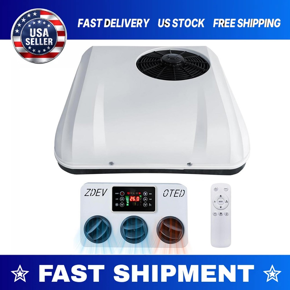 12V Rooftop Air Conditioner AC Unit Only Cool For RV Caravan Truck Boat 10000BTU