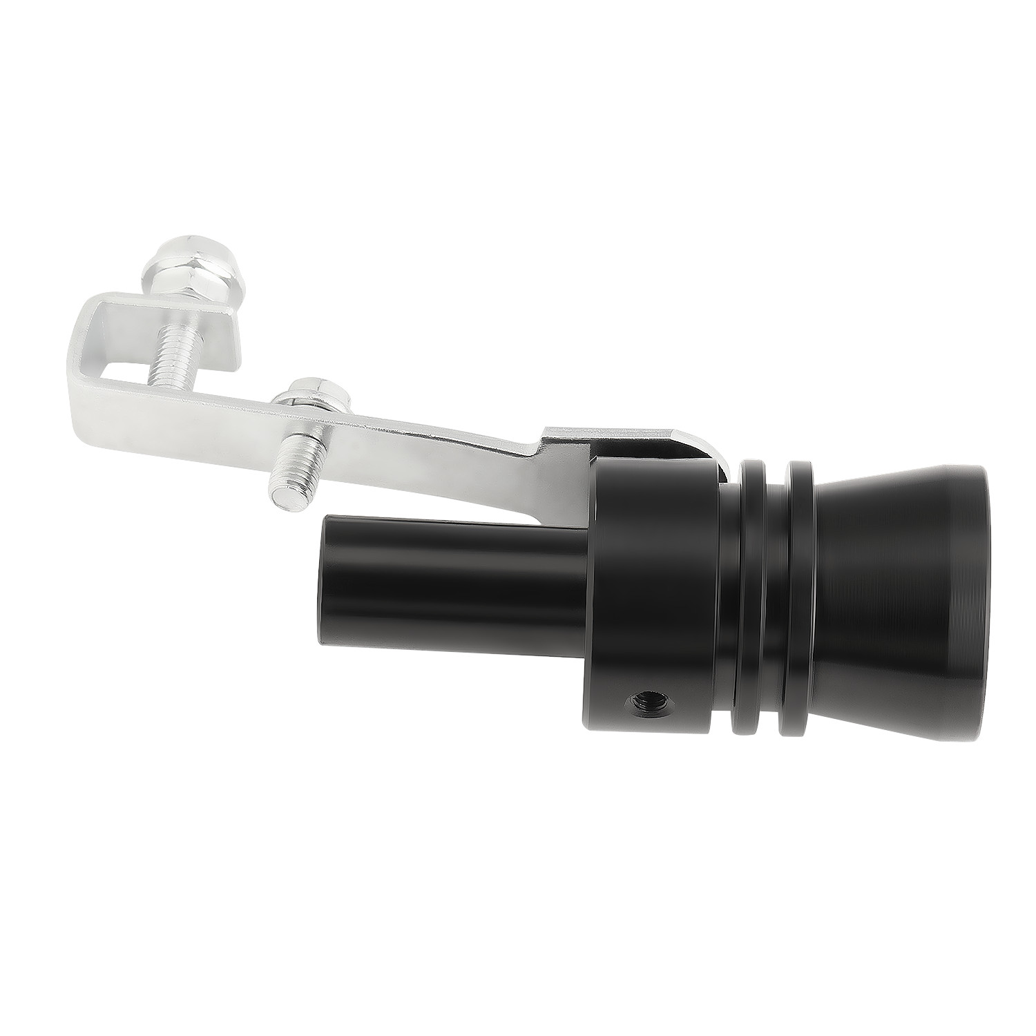 Car Turbo Sound Muffler Exhaust Pipe Roar Maker Whistle Sound Loud XL Black